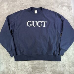 Champion Reverse Weave Crewneck Sweatshirt Vintage Y2K Mens XL Navy Logo Graphic